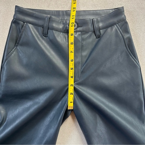 Kut From the Kloth Abrielle Faux Leather Wide Leg Trousers. Size 00. NWT. Navy. - Picture 10 of 13